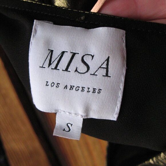 Misa One Shoulder Body Suit Gold Lame - Picture 11 of 11